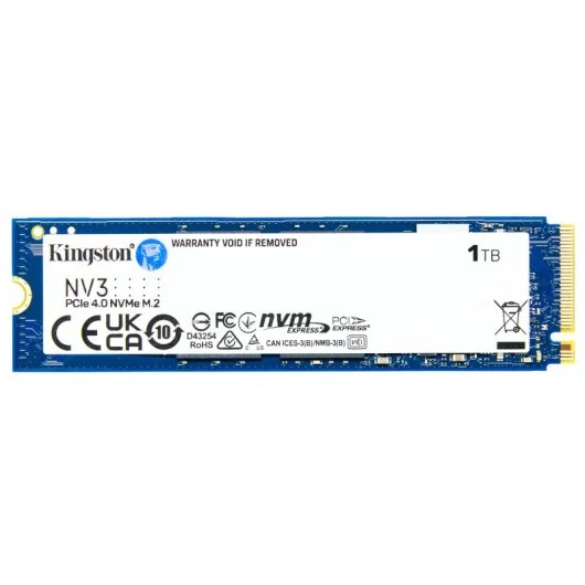 Disco Duro Kingston NV3 1TB Disco SSD 6000MB/S NVMe PCIe 4.0 M.2 Gen4 2280 3D Nand